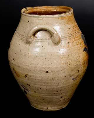 Fine Stoneware Jar w/ Impressed Decorations, att. Jonathan Fenton, Boston, c1800