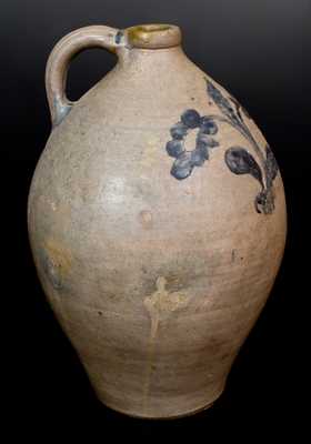 Stoneware Jug w/ Elaborate Incised Decoration, New York State, first quarter 19th century