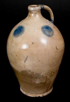 2 Gal. Stoneware Jug with Impressed Circles, probably New York State, early 19th century