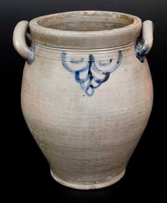 4 Gal. Stoneware Jar with Brushed Decoration, Manhattan circa 1810
