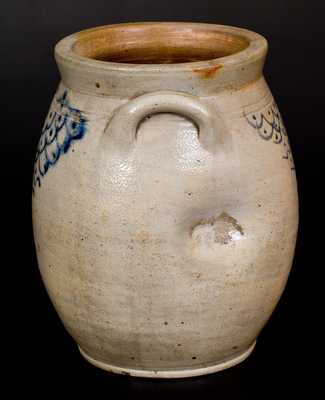 1 Gal. Stoneware Jar with Slip-Trailed "Fish Scale" Decoration, early 19th century