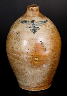 Stoneware Jug with Incised Decoration, att. Swan & States, Stonington, CT, c1820