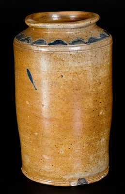 Early 19th Century Stoneware Jar w/ Impressed Designs, Manhattan or NJ