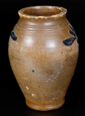 Fine 1/4 Gal. Stoneware Jar with Incised Decoration, Manhattan, late 18th century