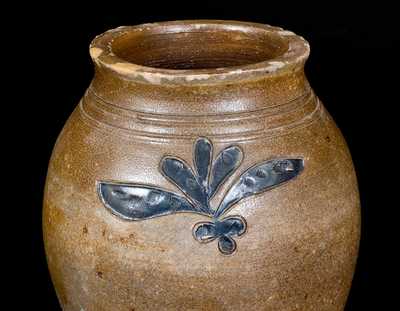 Fine 1/4 Gal. Stoneware Jar with Incised Decoration, Manhattan, late 18th century