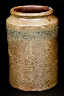 Stoneware Jar w/ Coggled Bird Design, att. Branch Green, Philadelphia, PA