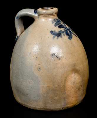 Scarce Wm. H. INGELL / TAUNTON, MASS. Stoneware Jug w/ Cobalt Decoration