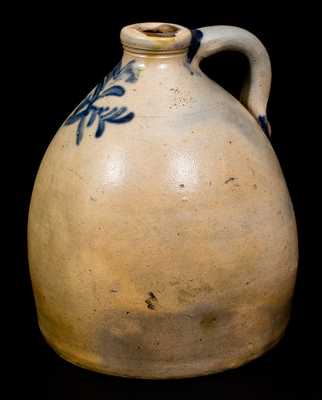Scarce Wm. H. INGELL / TAUNTON, MASS. Stoneware Jug w/ Cobalt Decoration