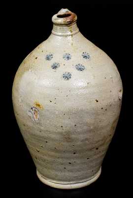 Stoneware Jug w/ Impressed Asterisk Decorations, probably Manhattan, early 19th century