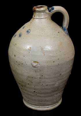 Stoneware Jug w/ Impressed Asterisk Decorations, probably Manhattan, early 19th century