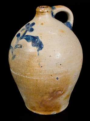 2 Gal. Stoneware Jug with Incised Floral Decoration, Manhattan, early 19th century