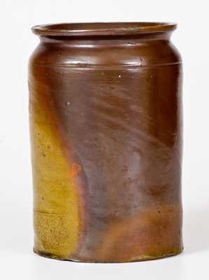 Small Stoneware Jar w/ Incised Bird Decoration, possibly Paul Cushman, Albany, NY