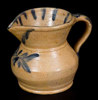 Miniature Stoneware Pitcher with Brushed Decoration, Mid-Atlantic