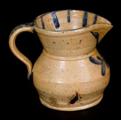 Miniature Stoneware Pitcher with Brushed Decoration, Mid-Atlantic