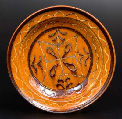 Slip-Decorated Redware Dish, possibly North Carolina Origin