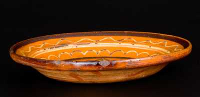 Slip-Decorated Redware Dish, possibly North Carolina Origin