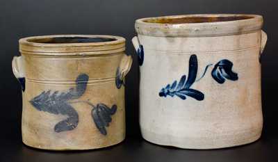 Lot of Two: Philadelphia, PA Stoneware Jars incl. Example Marked "H. K."