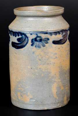 1 Gal. Philadelphia, PA Stoneware Jar with Floral Decoration