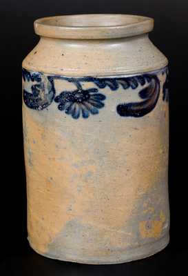 1 Gal. Philadelphia, PA Stoneware Jar with Floral Decoration