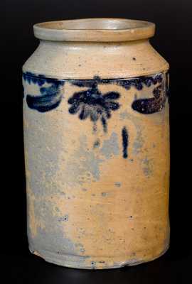 1 Gal. Philadelphia, PA Stoneware Jar with Floral Decoration