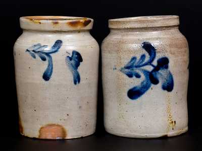 Lot of Two: One-Quart Stoneware Jars att. Richard Remmey, Philadelphia, PA