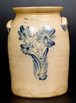 COWDEN & WILCOX / HARRISBURG, PA Stoneware Jar with Floral Decoration