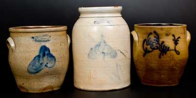 Lot of Three: Stoneware Jars incl. Two A. E. SMITH / PECK SLIP, NY and att. Smith & Day, Norwalk