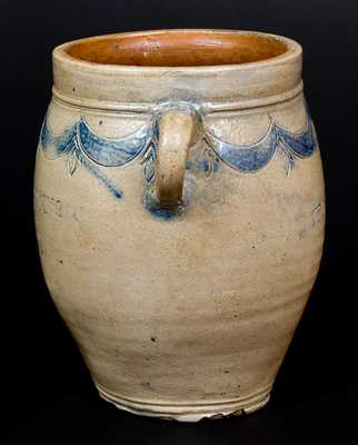 Rare COMMERAWS STONEWARE Vertical-Handled Stoneware Jar
