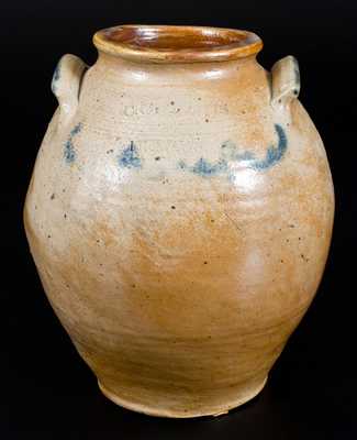 Two-Gallon C. CROLIUS / NEW-YORK Cobalt-Decorated Stoneware Jar