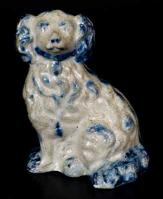 Fine Small-Sized Stoneware Spaniel Figure, probably Ohio