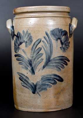3 Gal. Baltimore Stoneware Jar w/ Floral Decoration