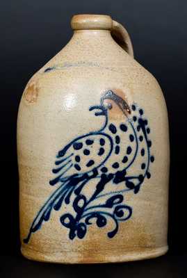 1 Gal. N. WHITE & CO. / BINGHAMTON, NY Stoneware Bird Jug