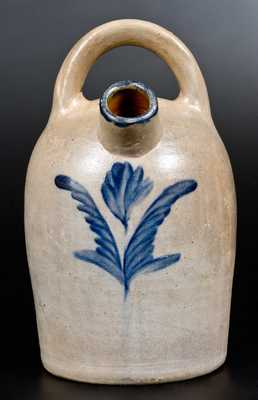 Rare Philadelphia Stoneware Harvest Jug w/ Cobalt Floral Decoration