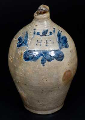 Fine and Unusual 1 Gal. Stoneware Jug Incised 