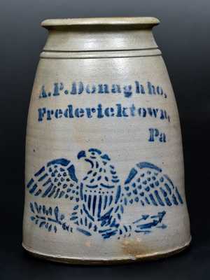 Fine A. P. DONAGHHO / FREDERICKTOWN, PA Stoneware Wax Sealer w/ Eagle
