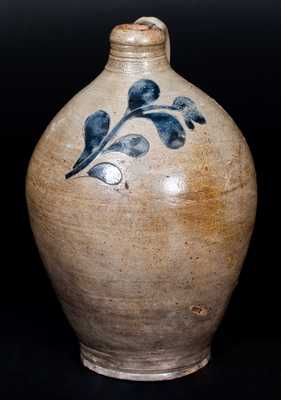 1 Gal. Stoneware Jug with Incised Floral Decoration, Manhattan, circa 1800