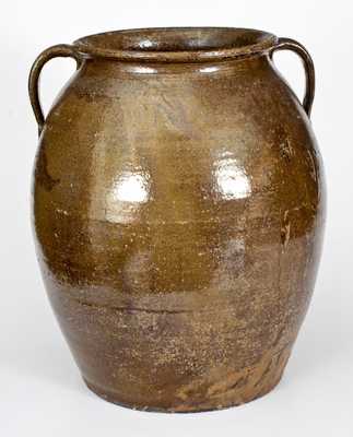 Very Fine Large Double-Handled Stoneware Jar, Washington County, GA