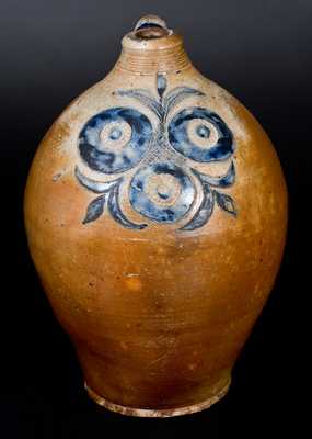 Exceptional Stoneware Jug w/ Impressed and Incised Decoration att. Clarkson Crolius, Manhattan