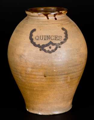 Rare C. CROLIUS (Manhattan) Stoneware QUINCES Jar