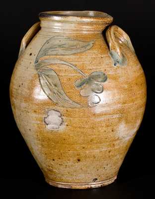 2 Gal. Stoneware Jar with Incised Decoration, Old Bridge, NJ, circa 1820