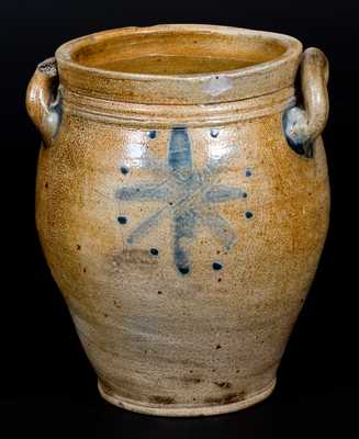 Stoneware Jar w/ Star Decoration, probably Egbert Schoonmaker, Manhattan or Kingston, NY