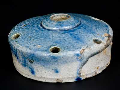 Stoneware Inkwell with Cobalt Top, possibly Clarkson Crolius, New York, 19th century