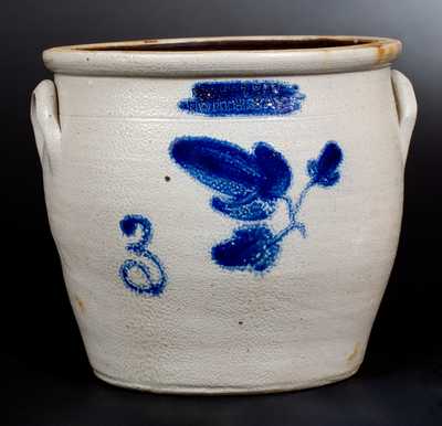 3 Gal. E. H. FARRAR / NORTH BAY Stoneware Jar with Floral Decoration