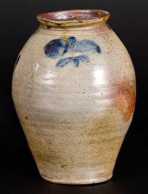 1/2 Gal. Ovoid Stoneware Jar with Incised Decoration, att. John Remmey III, Manhattan, circa 1800