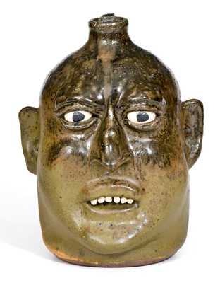 Lanier Meaders Stoneware Face Jug,  Cleveland, Georgia, circa 1980