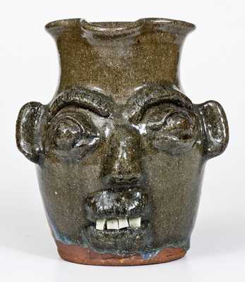 B.B. CRAIG / VALE, N.C. Stoneware Face Pitcher, circa 1975