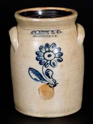 One-Gallon CLARK & Co. / ROCHESTER. N.Y. Stoneware Jar