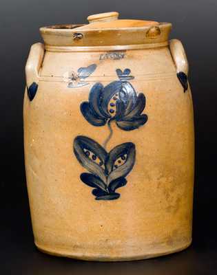  LYONS Stoneware Lidded Jar with Floral Decoration