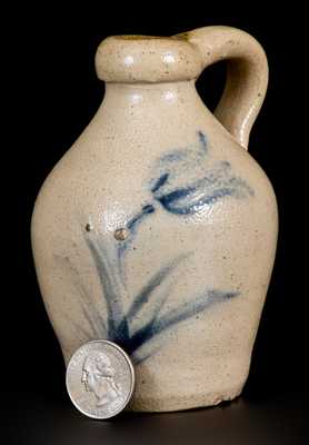 Miniature Stoneware Jug with Floral Decoration, New York State, circa 1860