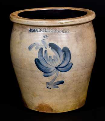 WM. MOYER / HARRISBURG, PA Stoneware Jar with Floral Decoration